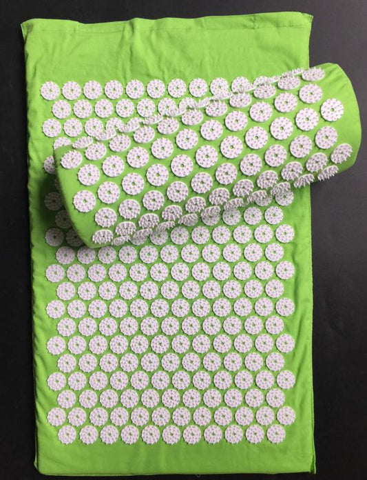 Acupuncture Mat - Muscle Relaxation - Mat, Flower Cushion, Bag, Massage Ball, Relieves Back and Neck Pain.