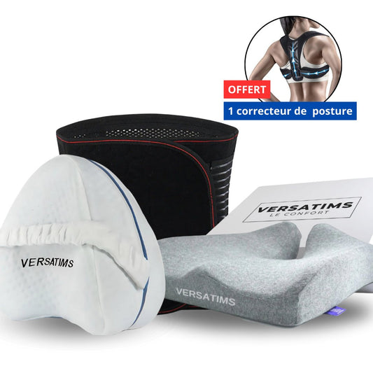 Coussins ergonomique - Kit confort jour et nuit - VersatimsCoussins ergonomique - Kit confort jour et nuitVersatims