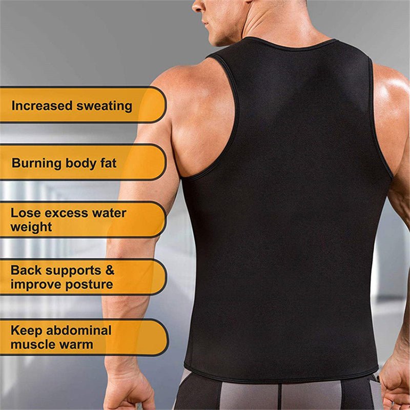 Fitness Corset Men's Shapewear Heat Trapping Shirt Sweat Body Shaper Vest Bodysuit - VersatimsFitness Corset Men's Shapewear Heat Trapping Shirt Sweat Body Shaper Vest BodysuitVersatimsfitness