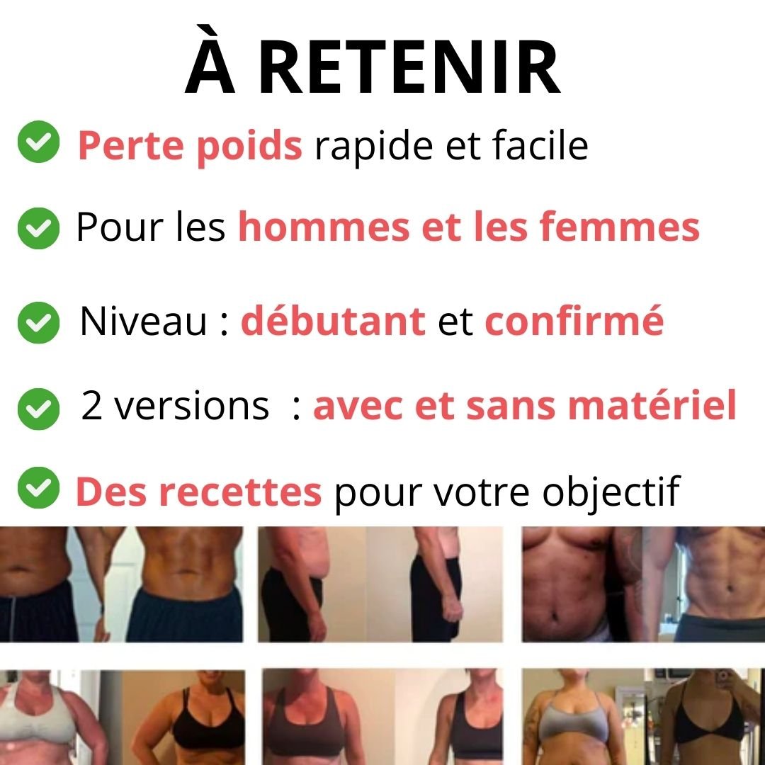 Le programme de perte de poids - programme musculation H - F - VersatimsLe programme de perte de poids - programme musculation H - FVersatims