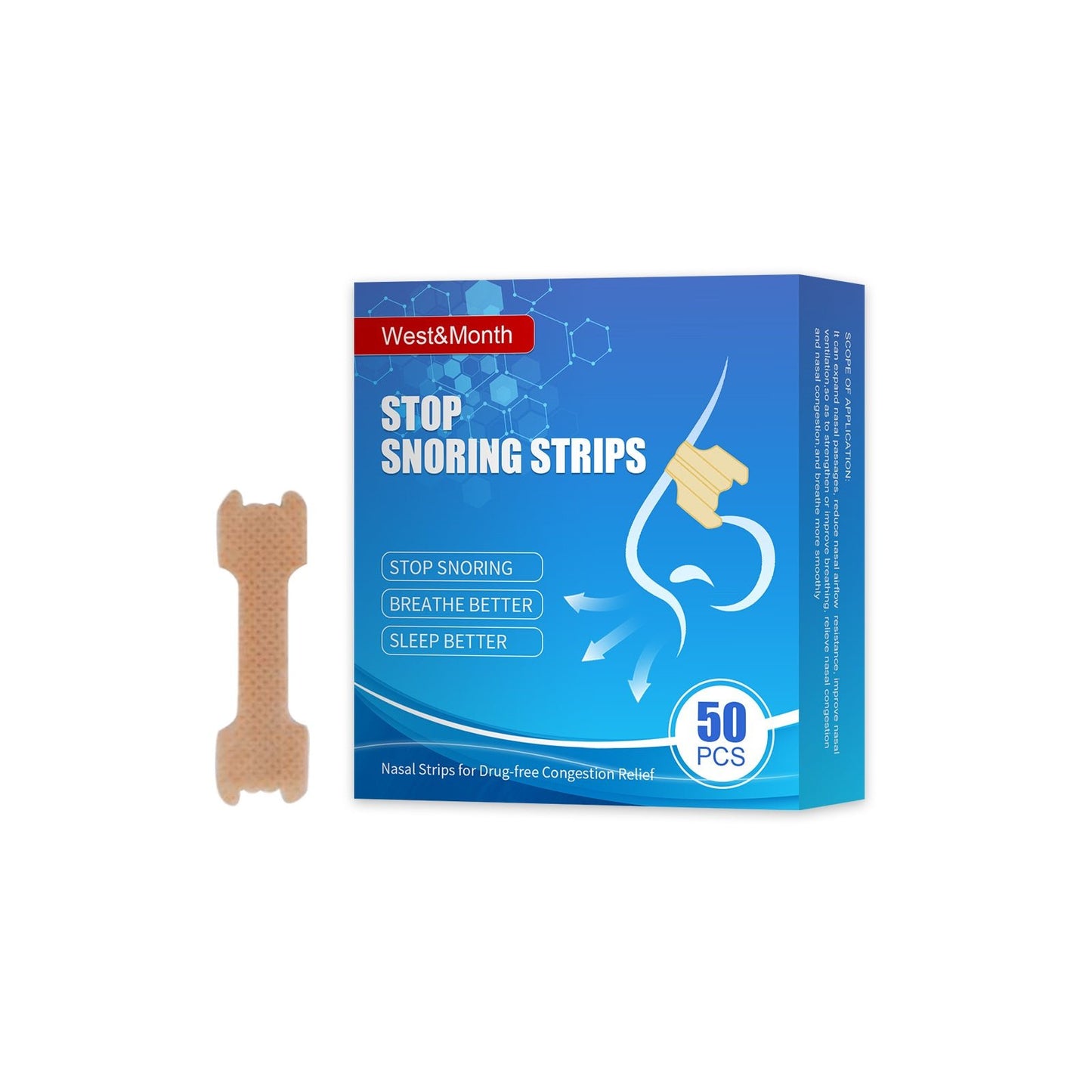 Strip Nasal - Anti ronflement 50 pscs - VersatimsStrip Nasal - Anti ronflement 50 pscsVersatims100001776