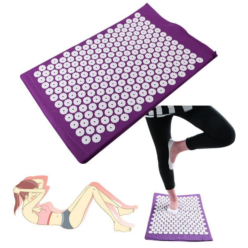 Tapis acupuncture - Relaxation Musculaire - Tapis, Coussin fleur, Sac, Boule de Massage, Soulage douleurs Dos et Cou. - VersatimsTapis acupuncture - Relaxation Musculaire - Tapis, Coussin fleur, Sac, Boule de Massage, Soulage douleurs Dos et Cou.Versatimsfitness