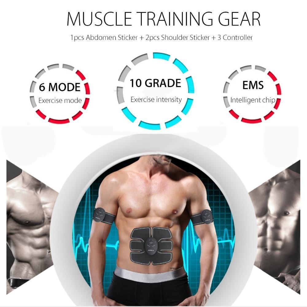 EMS-HK - Ceinture abdominale amincissante - fonte de graisse - abs  électro-stimulation top body challenge sport fitness + 2 gels minceur