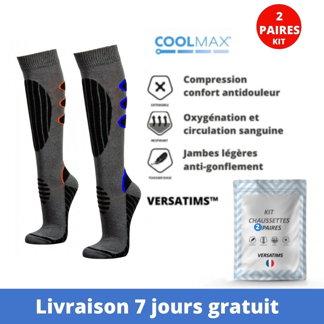 Pack 2 Pairs of PRO+ compression socks | VERSATIMS™ 